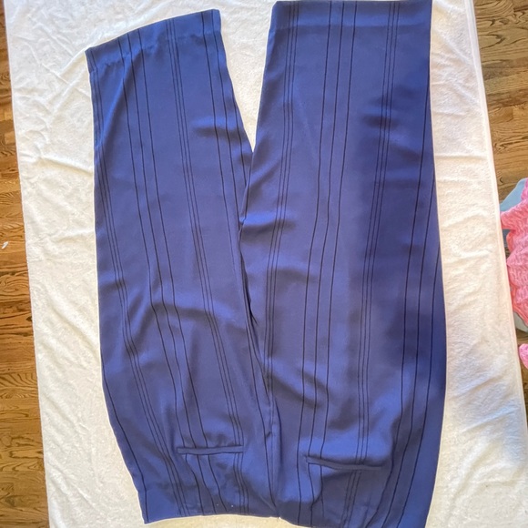 Size 20 royal blue with black stripe tie waist pants - Picture 5 of 8